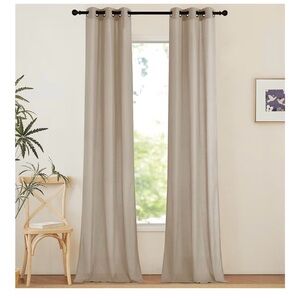 Elegant Beige sheer Curtains 2 panels approx 96 x 50 each